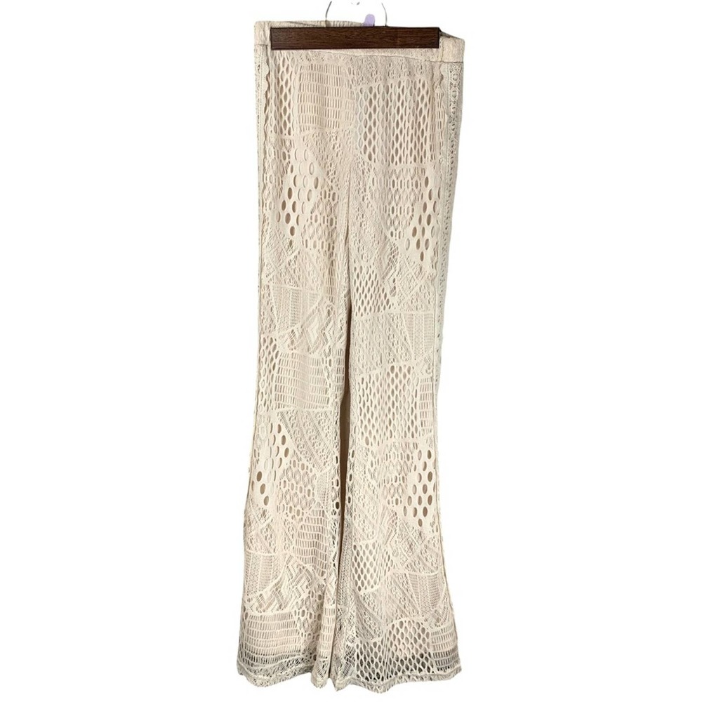 NWT Francescas Alya Off White Lace Boho Pants